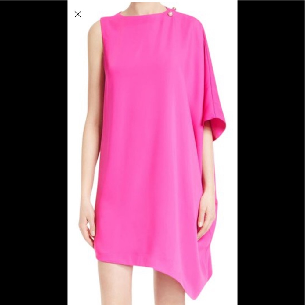 NWT Ted Baker Aubrey Drape Asymmetrical  Dress pink Size O (Us 2)